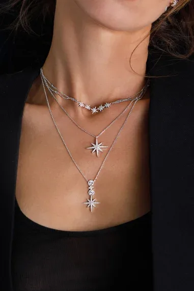 Collier APM Monaco Météorites en argent 925 — vue 5