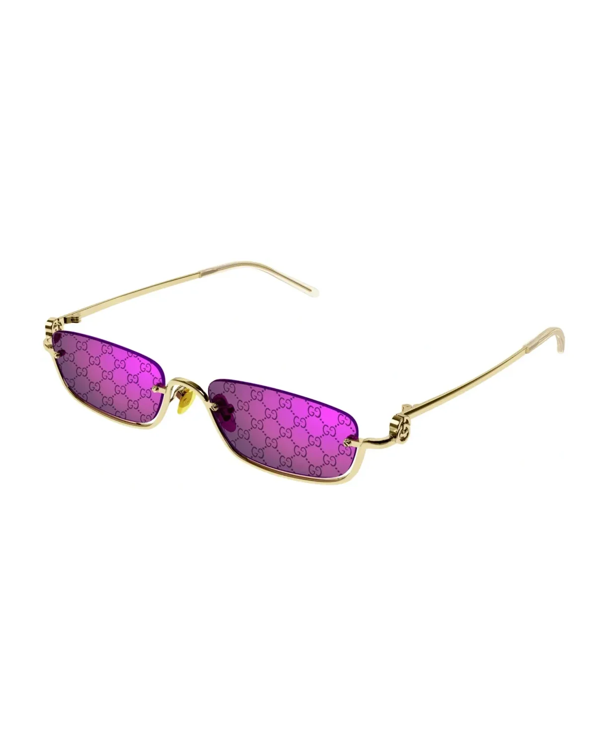 Lunettes de soleil Gucci GG1278S rectangle métal doré