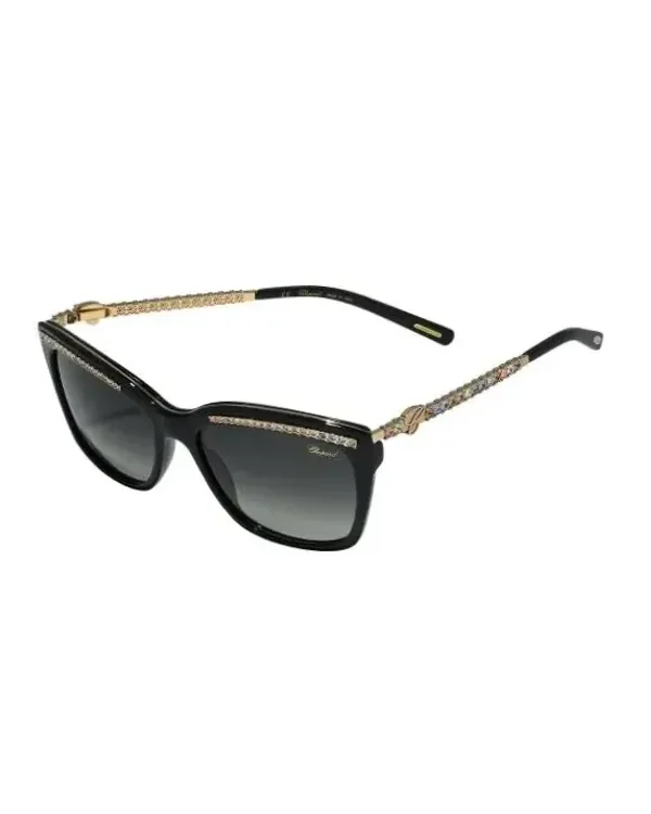 Lunettes de soleil Chopard SCH211S femme carré noir verres gris dégradé