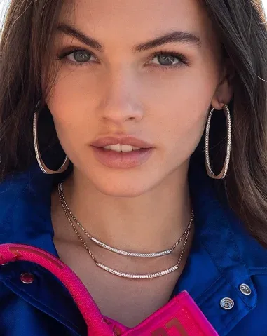 Collier APM Monaco ajustable arc or rose — vue 2