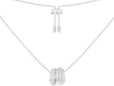 Collier APM Monaco White Hoop ajustable