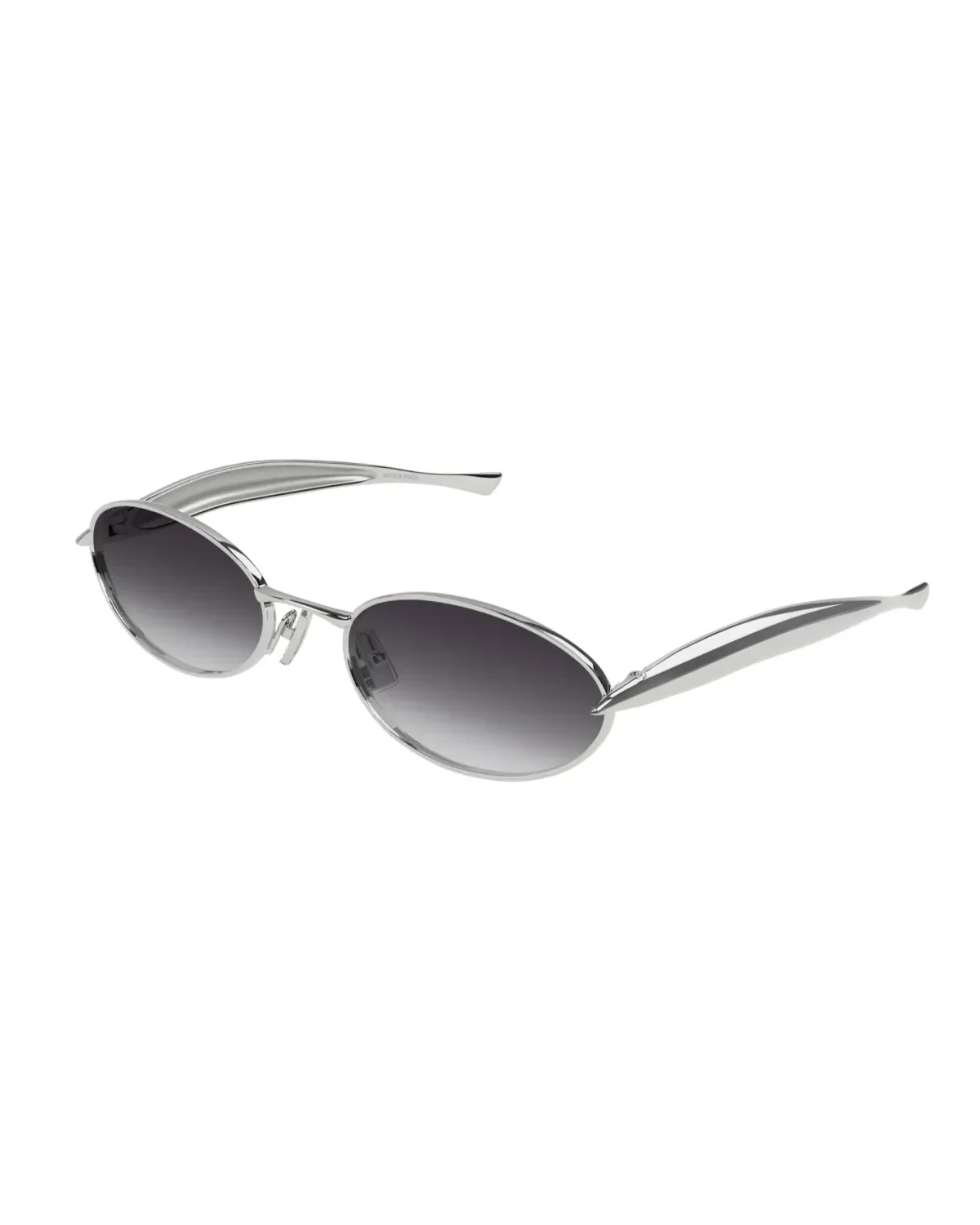 Lunettes de soleil Bottega Veneta BV1386S ovale métal argenté