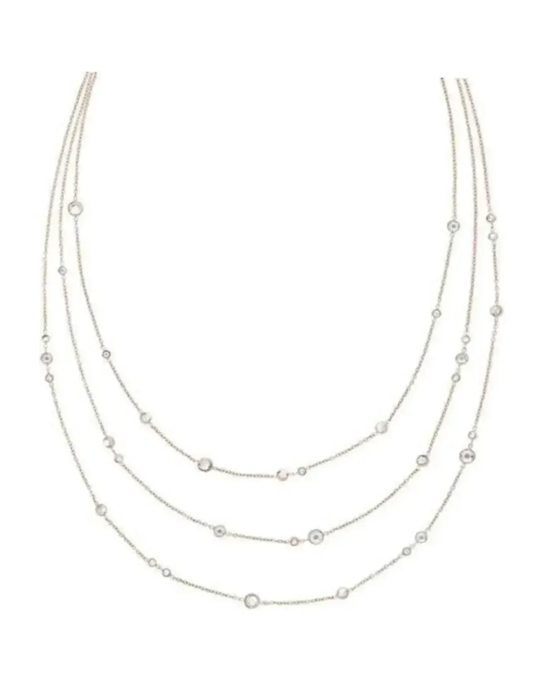 Collier Michael Kors acier inoxydable or rose cristaux femme