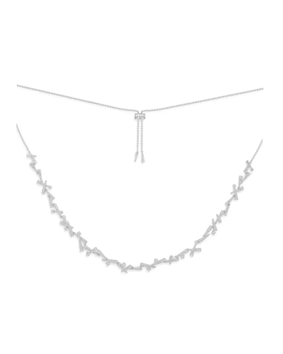 Boucles d'oreilles APM Monaco Up and Down argent 925 zirconium femme