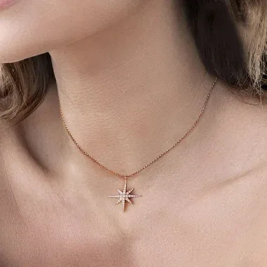 Collier Météorite APM Monaco plaqué or rose ajustable — vue 2