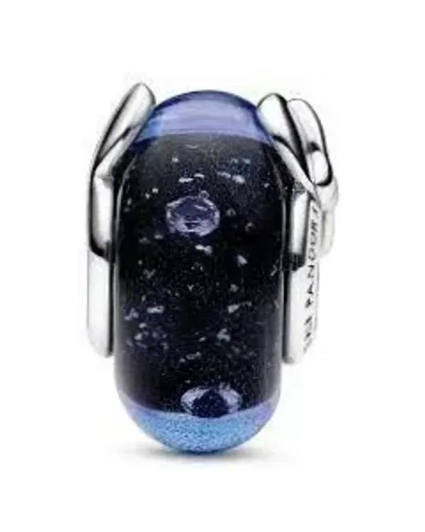 Charm Pandora Disney Murano Argent 925 Bleu Facetté