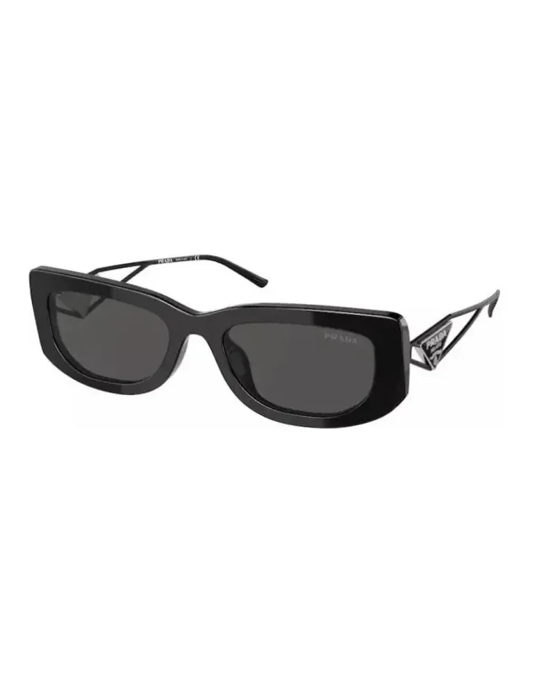 Lunettes de soleil Prada PR 14YS rectangle métal noir