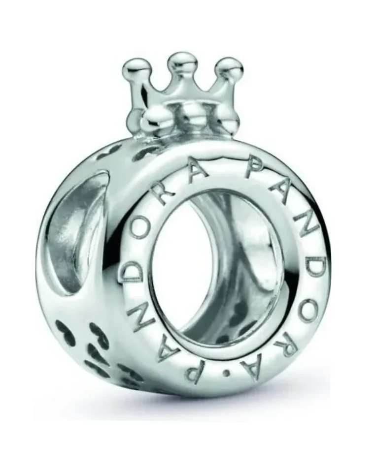 Charm Pandora Logo O Couronné Signature argent 925 femme