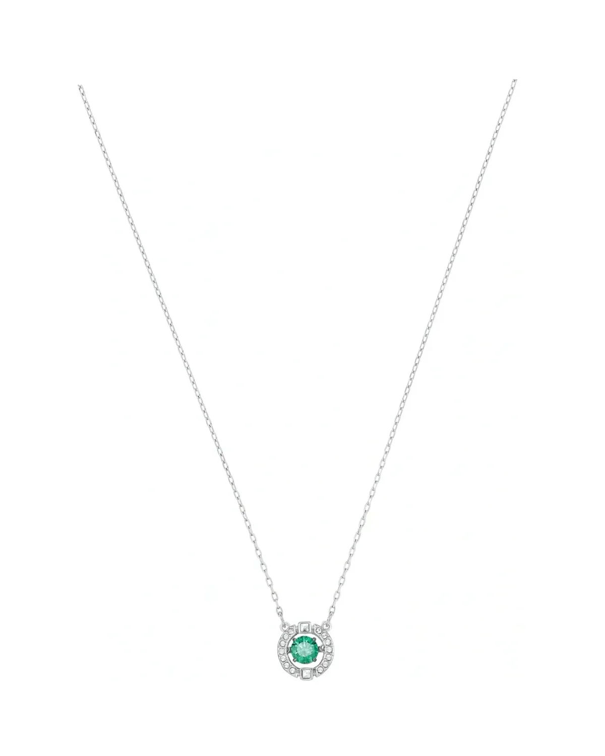 Collier Swarovski Sparkling Dance cristal zirconium vert métal rhodié femme