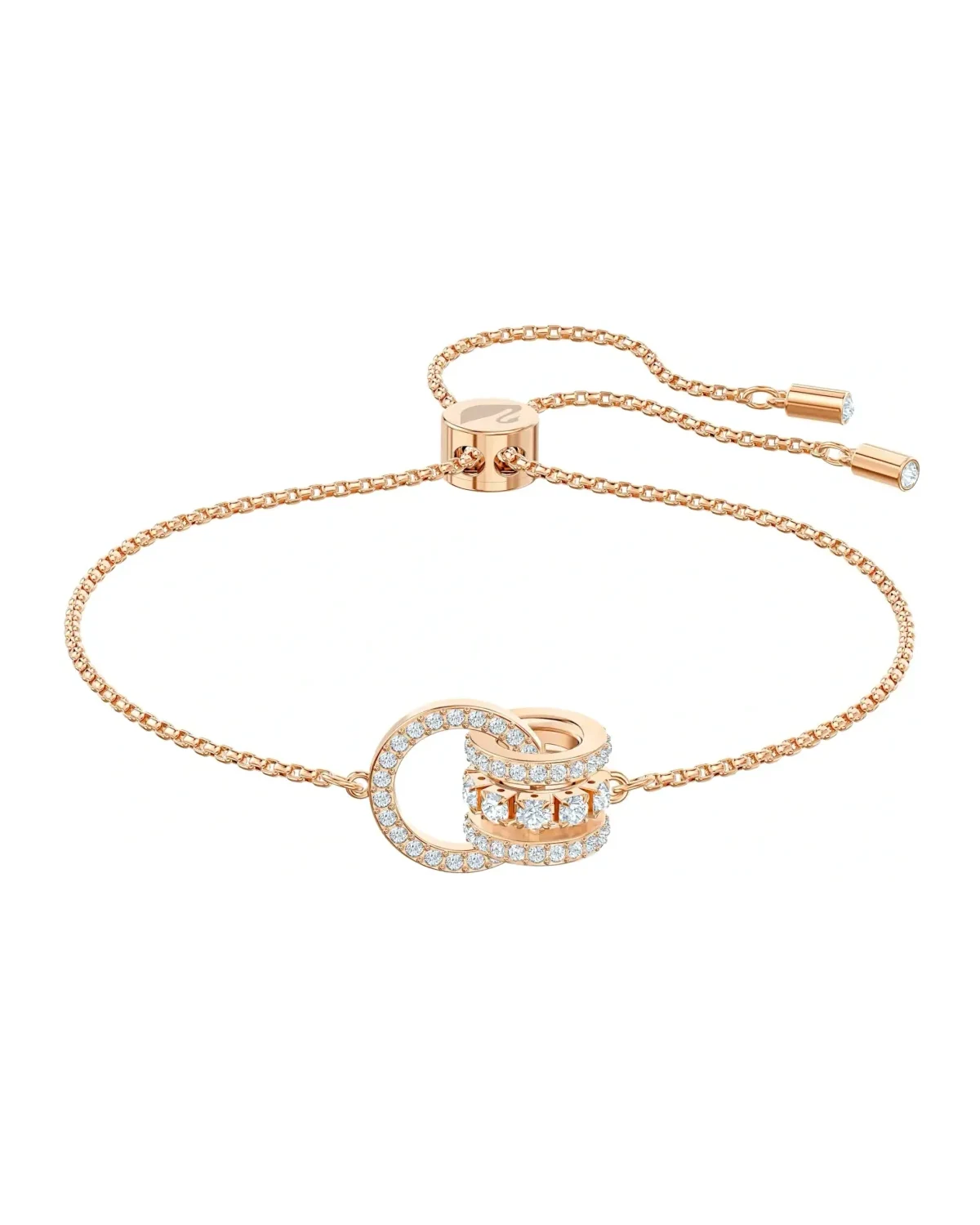 Bracelet Swarovski Further plaqué or rose cristaux blancs femme
