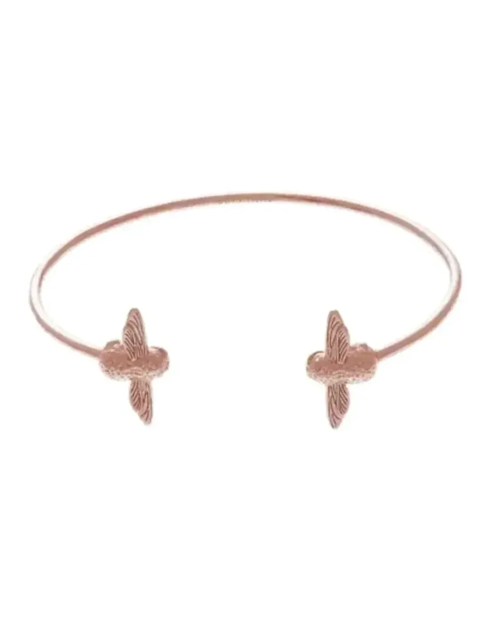 Bracelet Olivia Burton Abeille 3D acier plaqué or rose femme