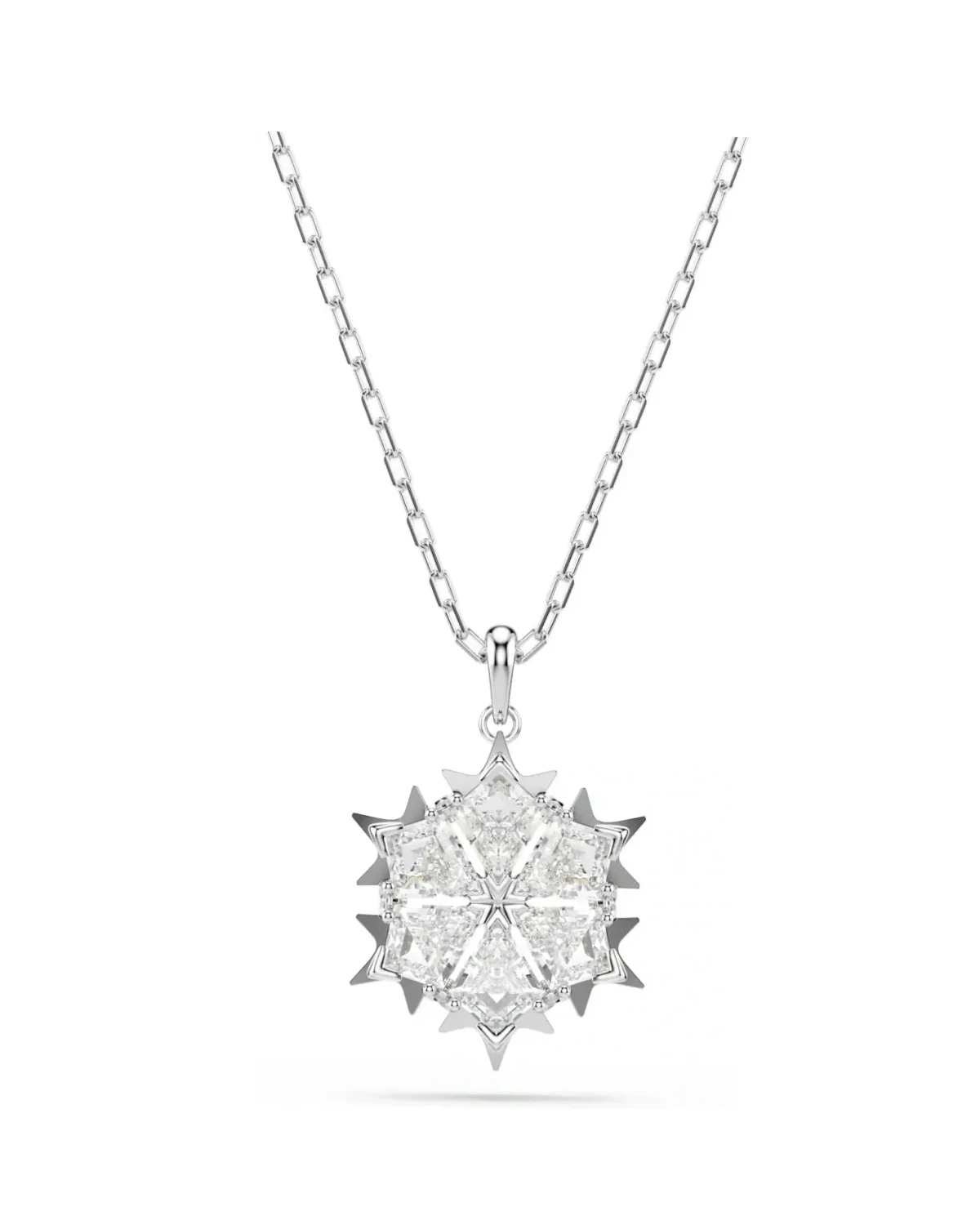 Pendentif Flocon de Neige Swarovski Zirconium Argent Femme