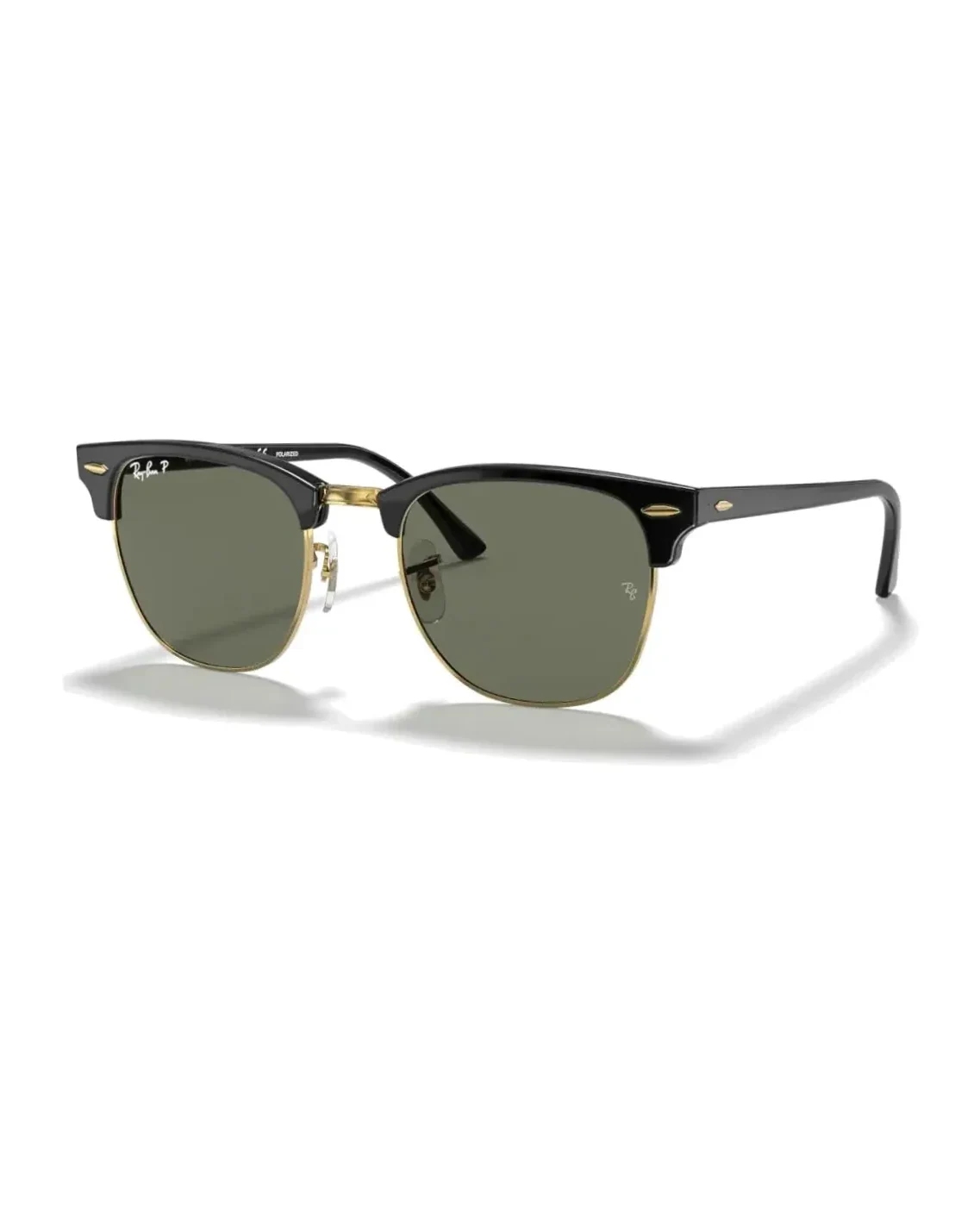 Lunettes de soleil Ray-Ban Clubmaster RB3016 vintage bicolore verres polarisés vert