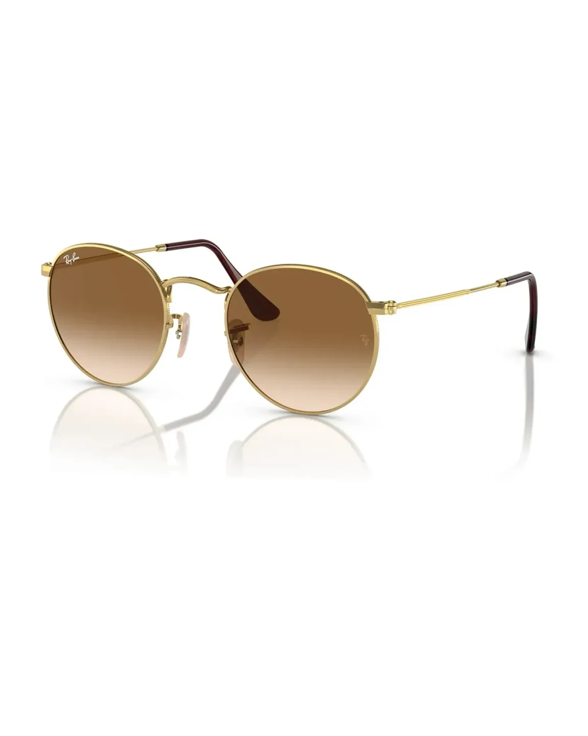 Lunettes de soleil Ray-Ban RB3447 rondes métal or verres marron