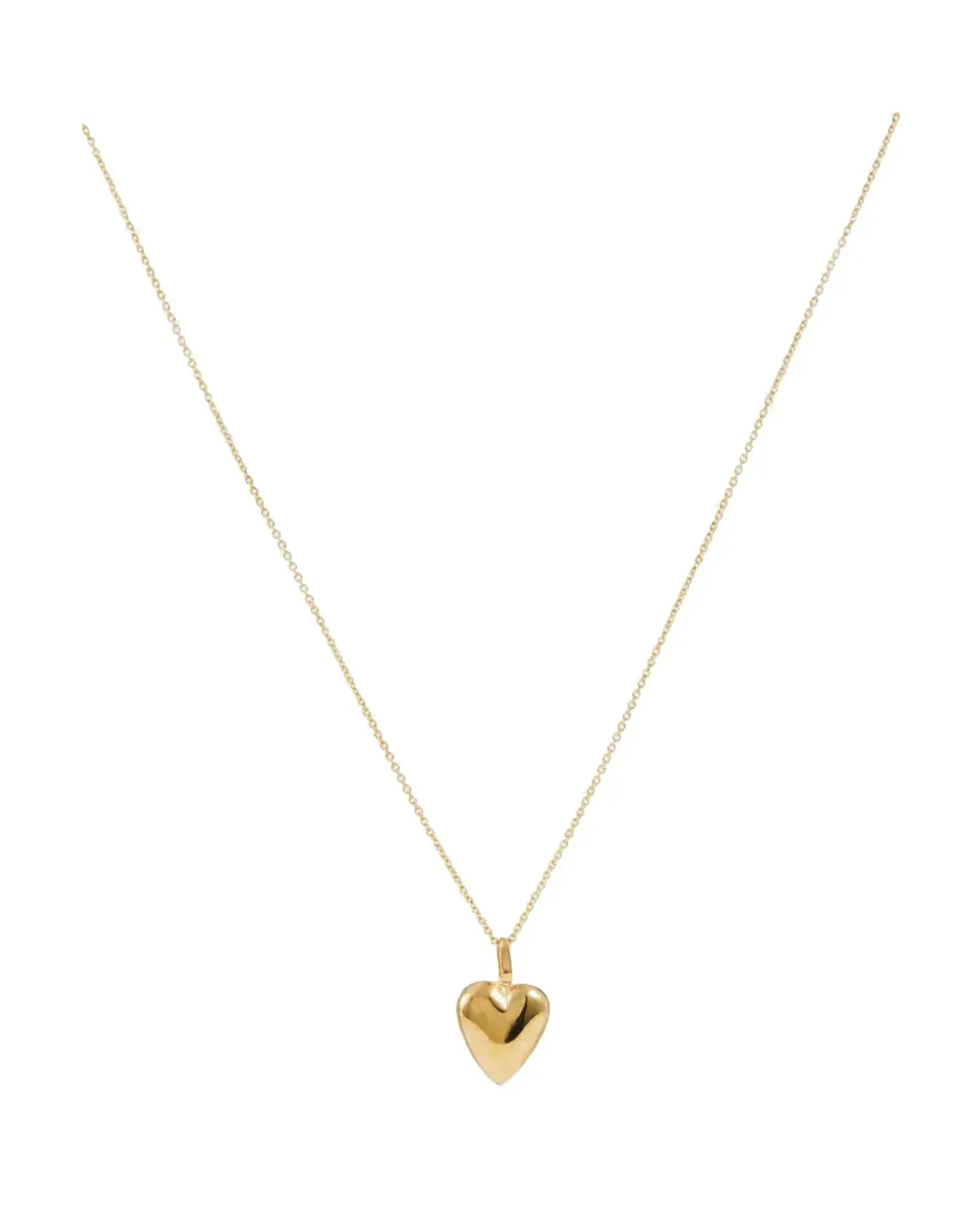 Collier Saint Laurent pendentif cœur laiton doré femme