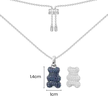 Collier APM Monaco Yummy Bear Baby Baba Argent 925 — vue 3
