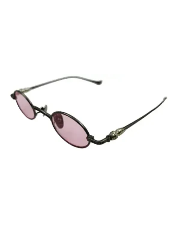 Lunettes de soleil Chrome Hearts rondes métal noir