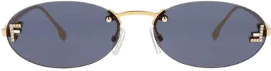 Lunettes de soleil First Fendi - Monture ovale métal — vue 6