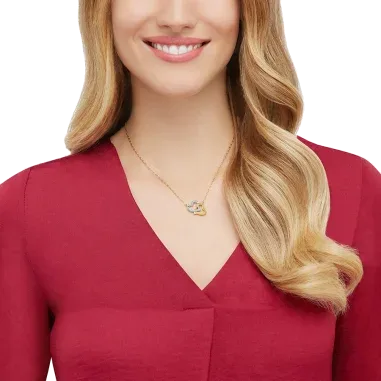 Collier Swarovski Match - Cœurs Or et Cristaux — vue 3