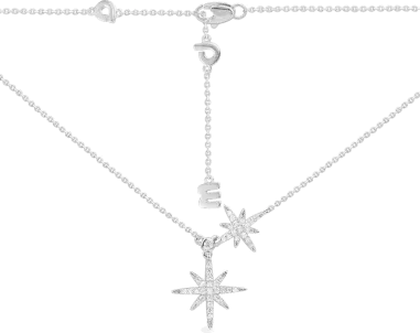 Collier ajustable étoiles APM Monaco Double Météorites en argent 925