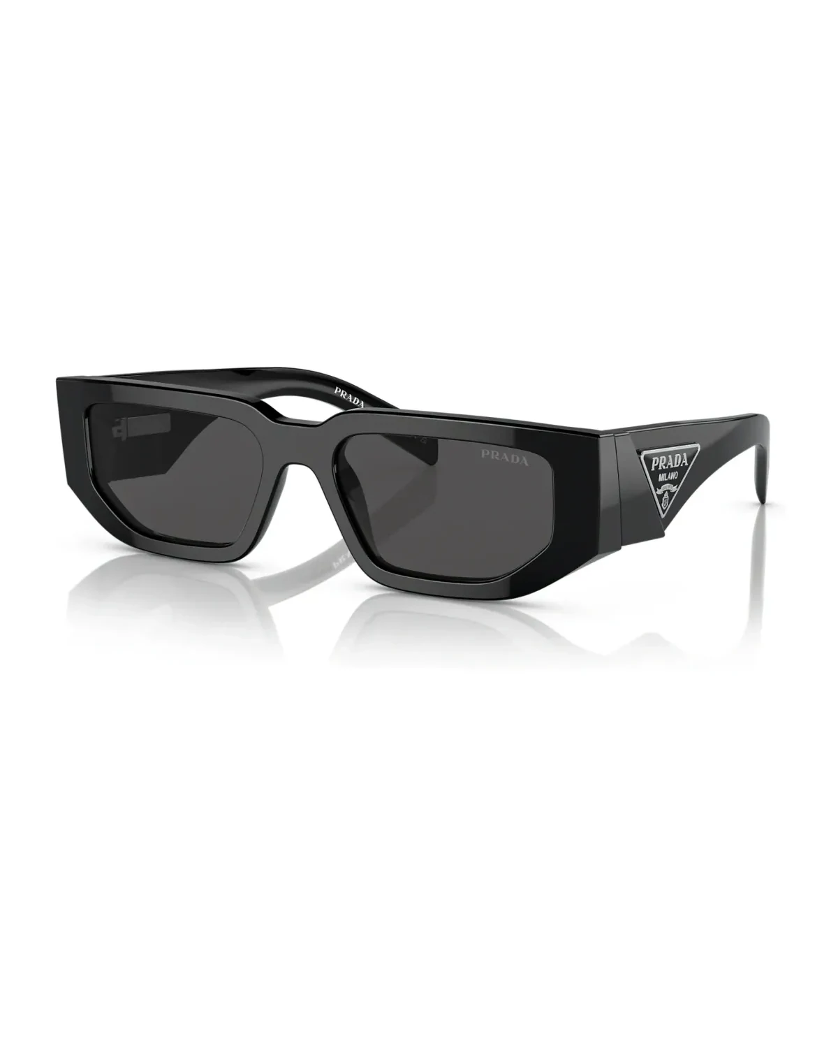 Lunettes de soleil Prada PR 09ZS rectangle acétate noir