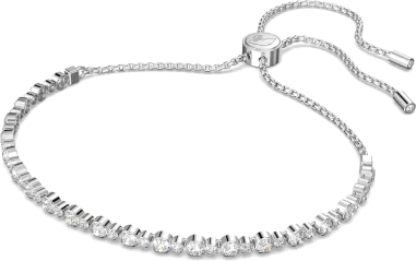 Bracelet Cupchain Cristaux Blancs Rhodié — vue 2