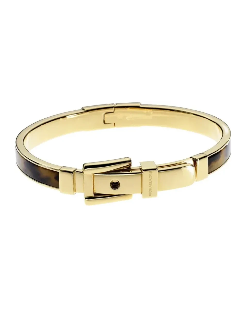 Bracelet Michael Kors Heritage acier inoxydable marron or femme