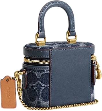 Sac à bandoulière Coach Trail en toile denim signature — vue 2