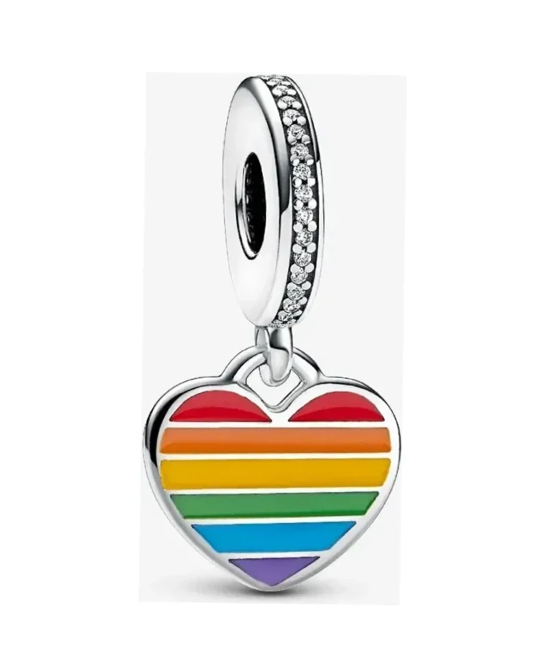 Charm Pandora Cœur Arc-En-Ciel Pride Argent 925 Multicolore