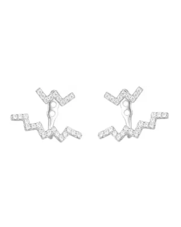 Boucle d'oreille APM Monaco Ear Cuff Éclat argent 925 oxyde de zirconium femme