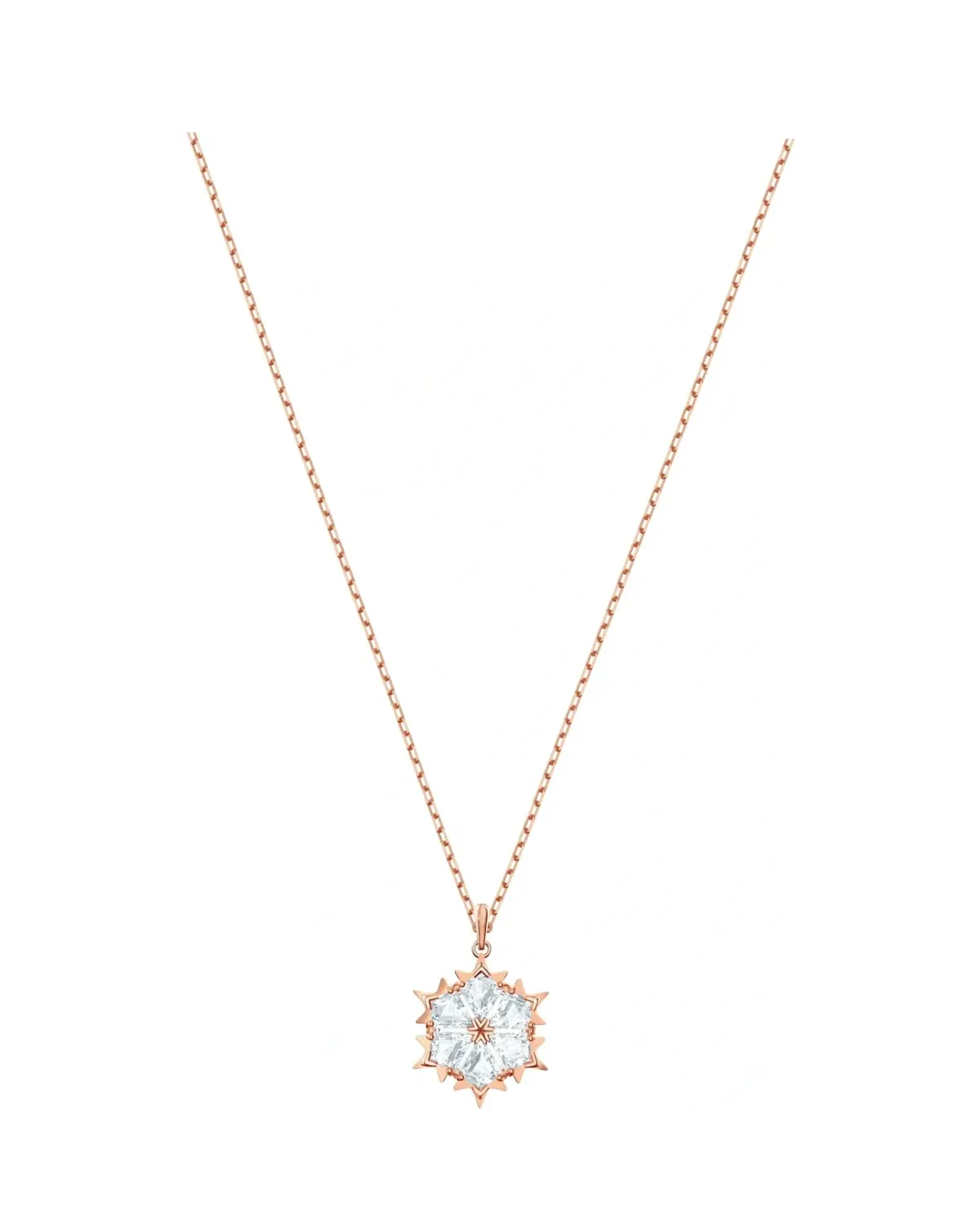 Collier Swarovski Magic plaqué or rose cristaux blancs femme