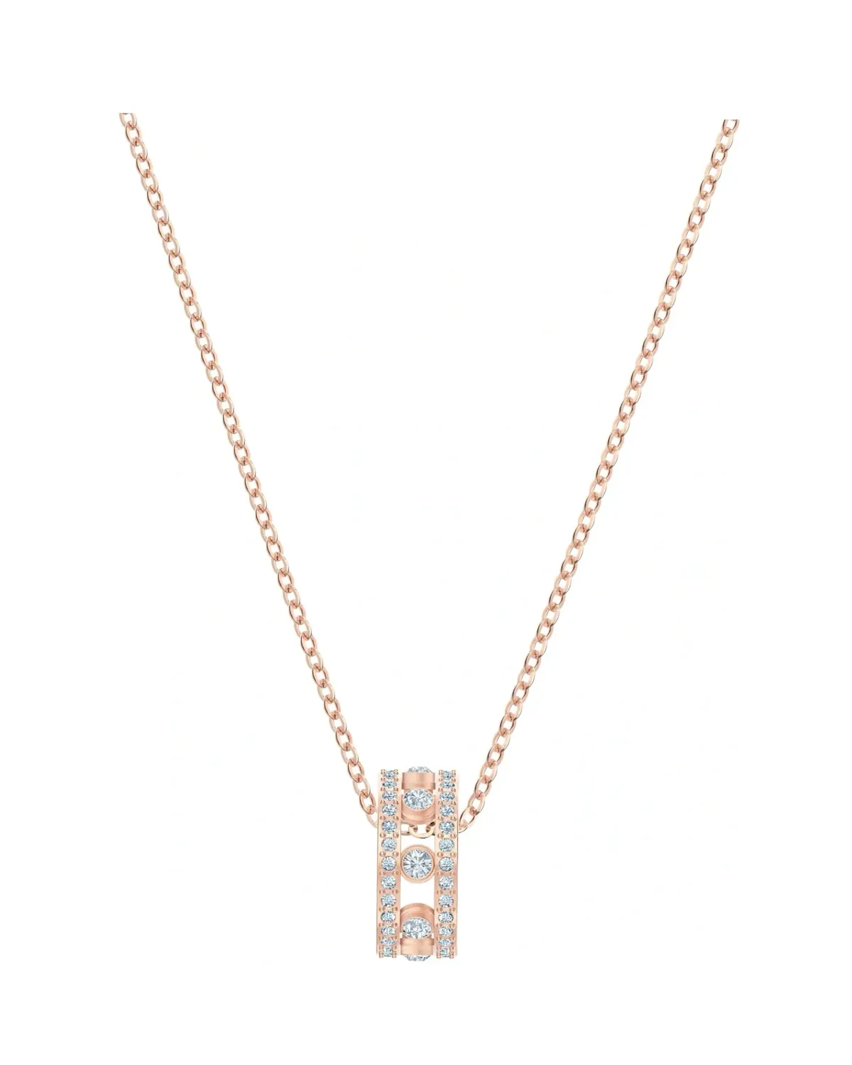 Collier Swarovski My Hero plaqué or rose cristaux blancs femme