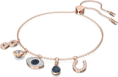 Bracelet Symbolic Swarovski à breloques or rose