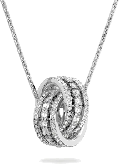 Collier Further Swarovski - Cristaux Blancs Rhodié