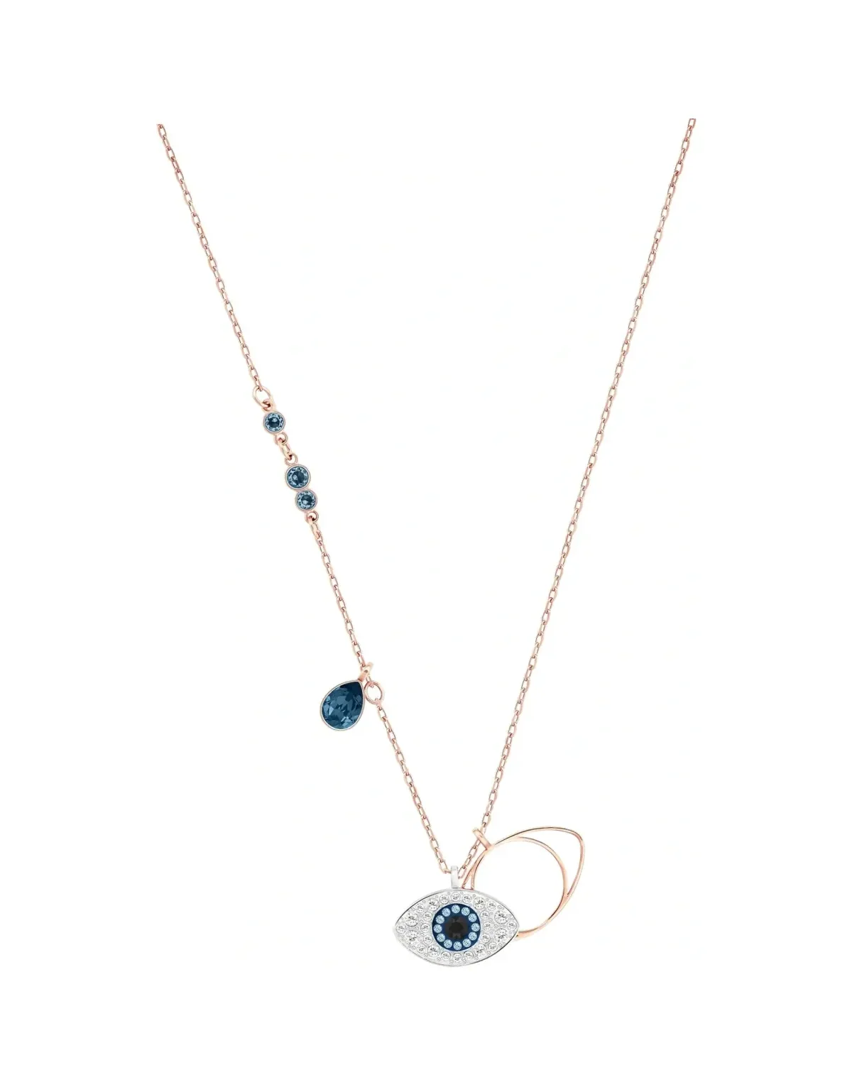 Collier Swarovski Symbolica acier inoxydable cristal bleu femme