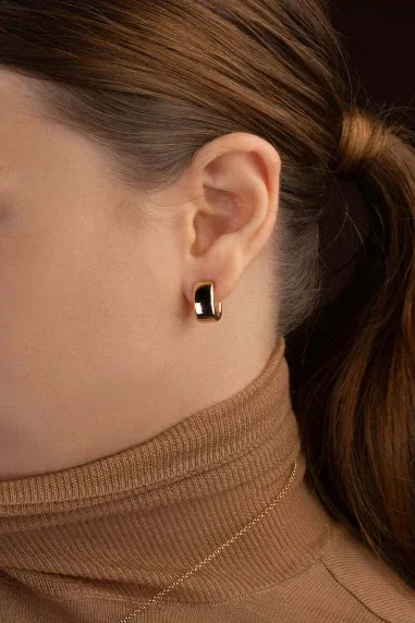 Boucles d'oreilles Chunky Jaunes APM Monaco x Charles Leclerc — vue 3