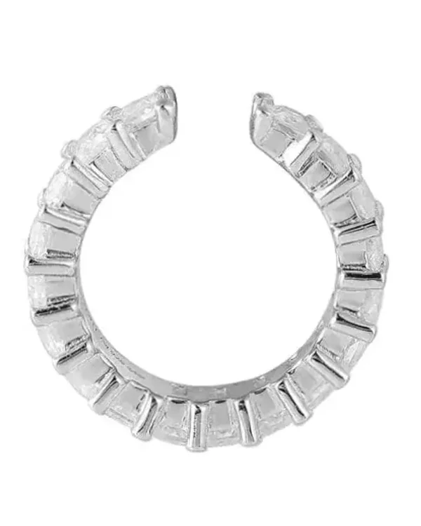 Boucle d'oreille APM Monaco cœur pavé zirconium argent 925 femme