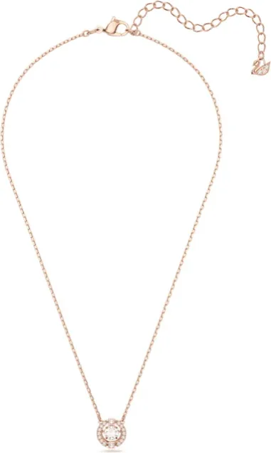 Collier Swarovski Sparkling Dance Round - Or Rose et Cristaux Blancs — vue 2