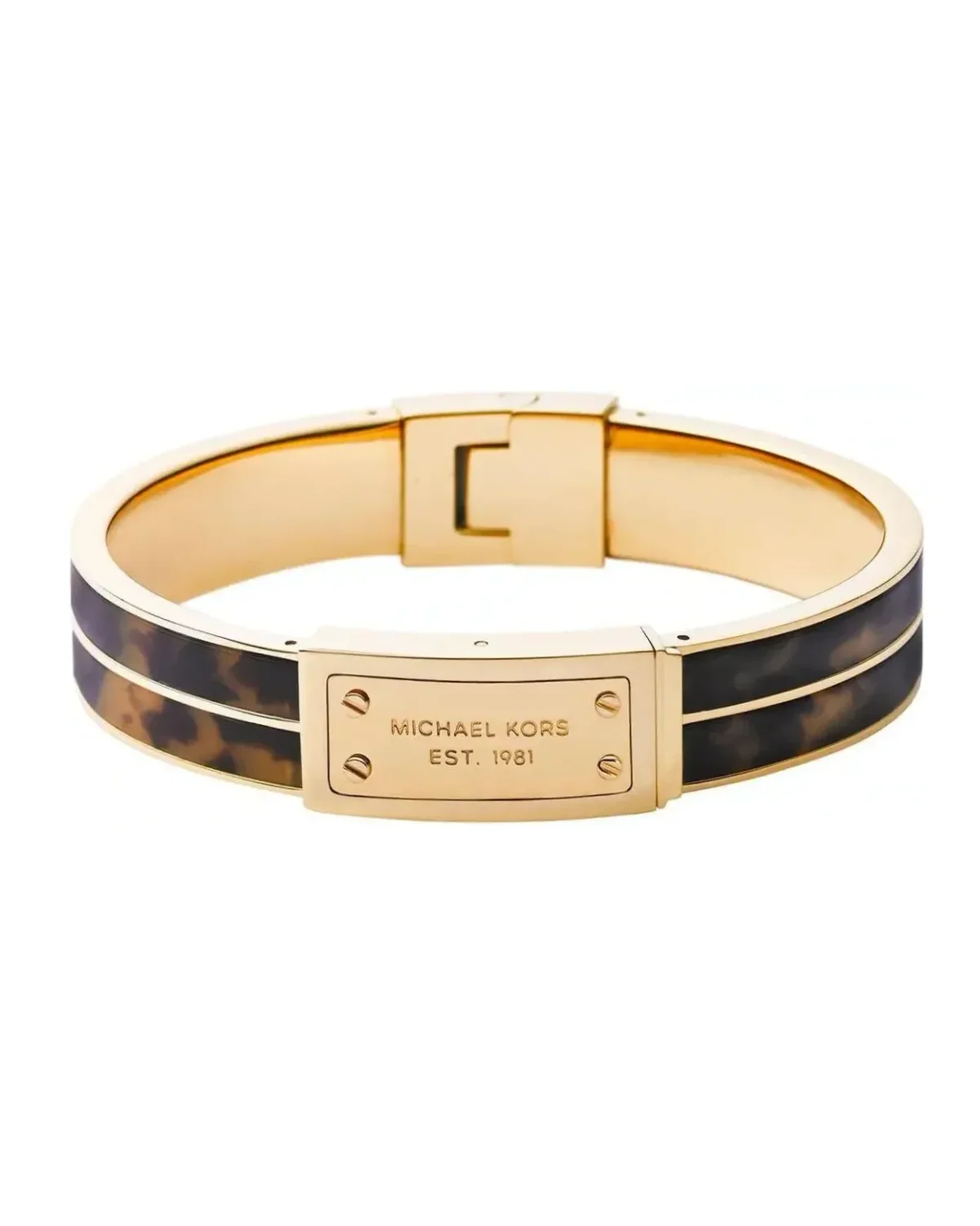 Bracelet Michael Kors Jet Set acier inoxydable marron or femme