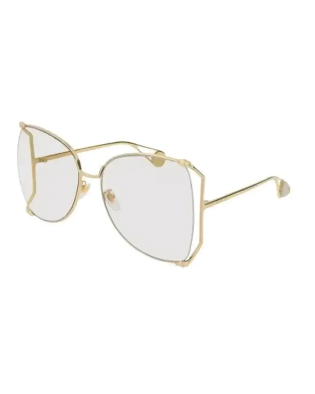 Lunettes de soleil Gucci GG0252S rectangle métal doré femme