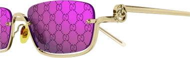 Lunettes de Soleil Gucci Logo GG1278S en Métal — vue 3