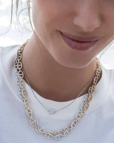 Collier Chaîne Maille Marine APM Monaco Argent 925 — vue 3