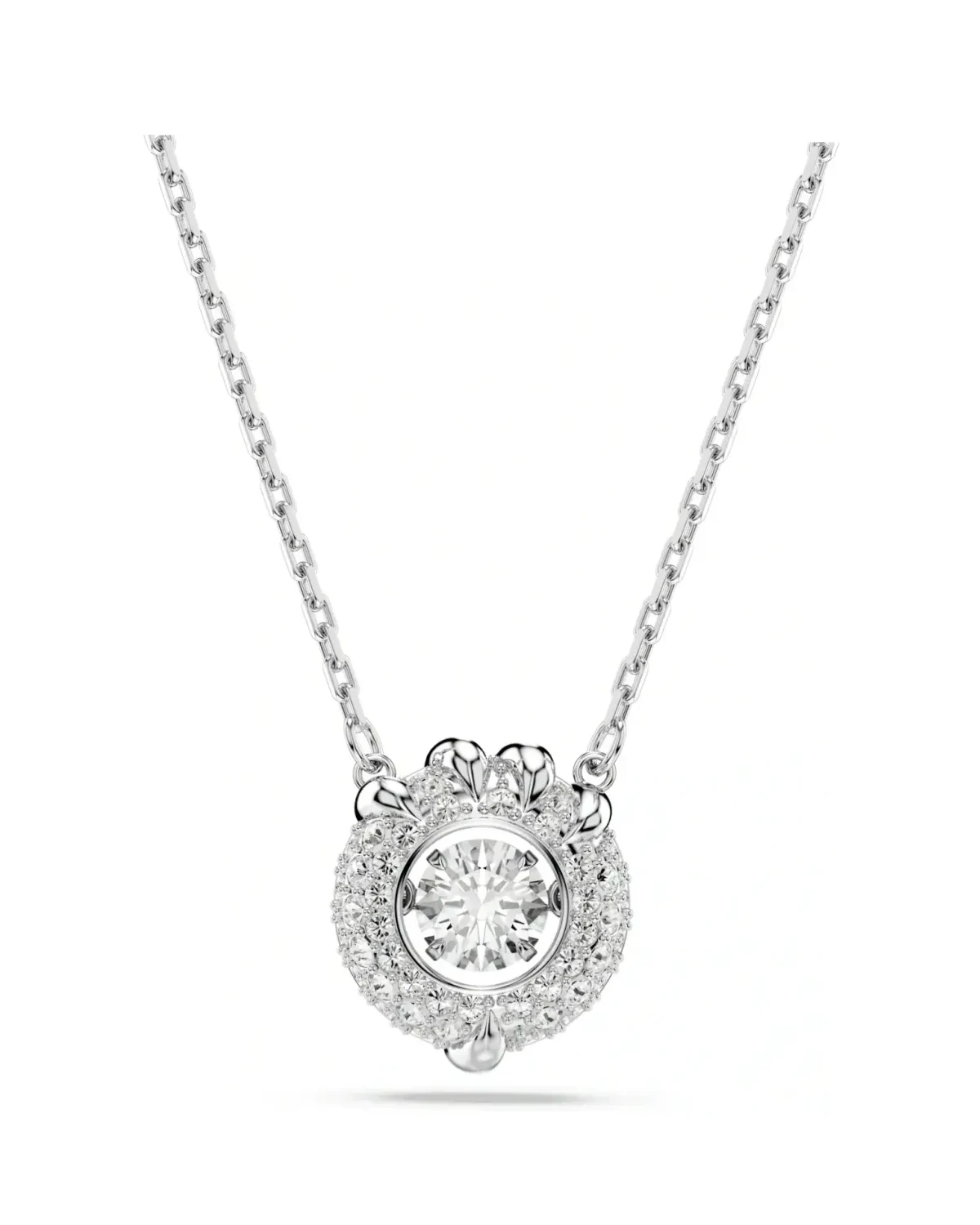 Collier Swarovski Dragon Phoenix plaqué rhodium cristaux blancs femme