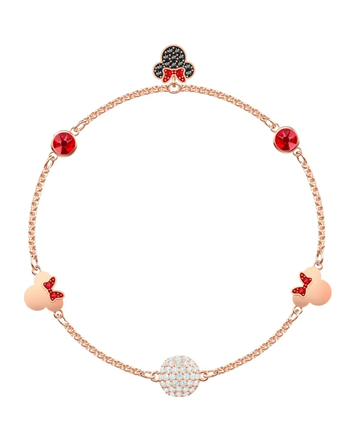 Bracelet Swarovski Remix Minnie plaqué or rose cristaux