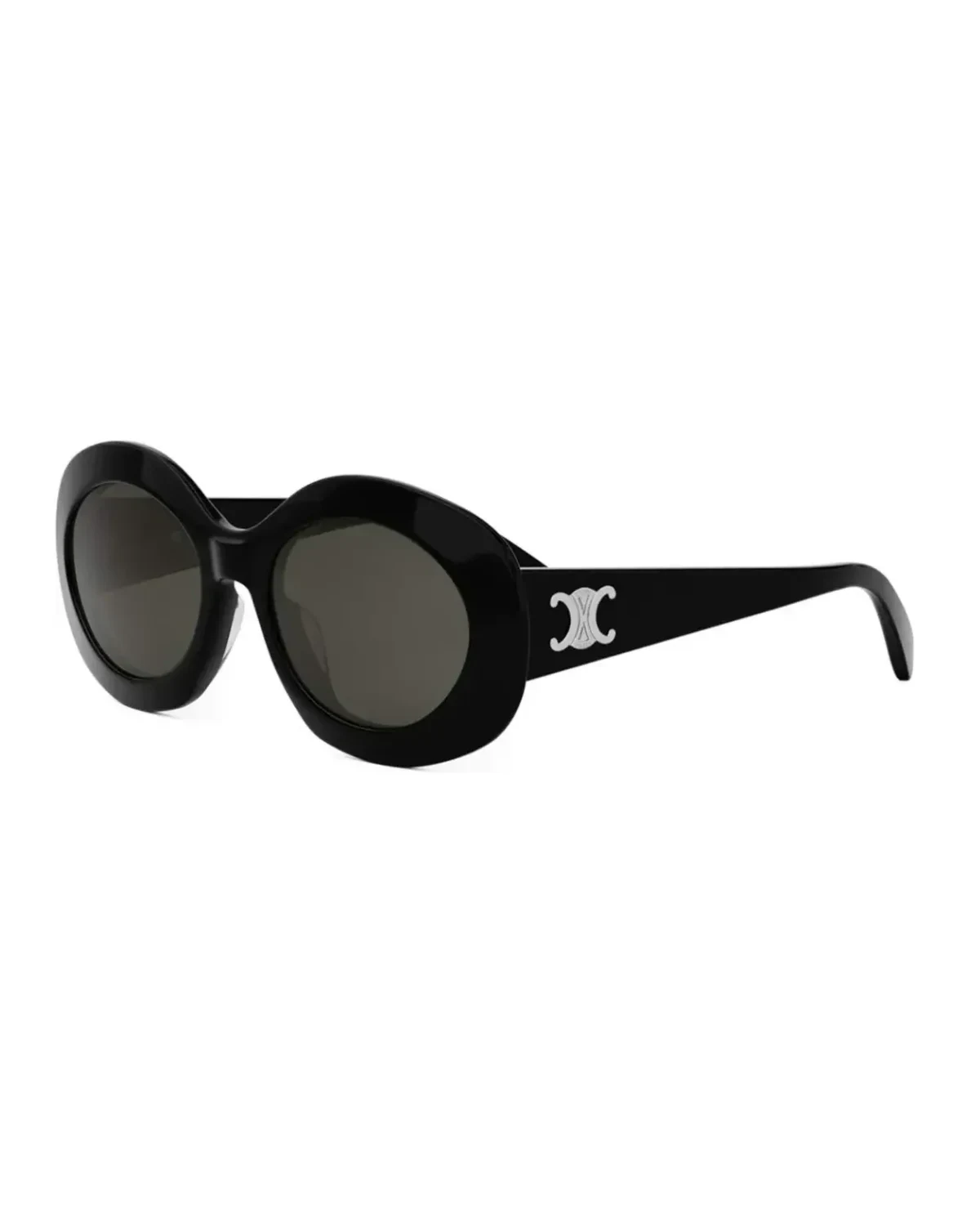 Lunettes de soleil Celine CL40292U ovale acétate noir