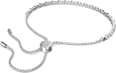 Bracelet Cupchain Cristaux Blancs Rhodié — vue 4