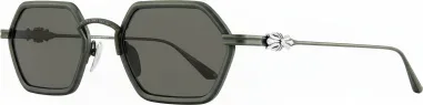 Lunettes de soleil Chrome Hearts Datass - Monture hexagonale vert olive