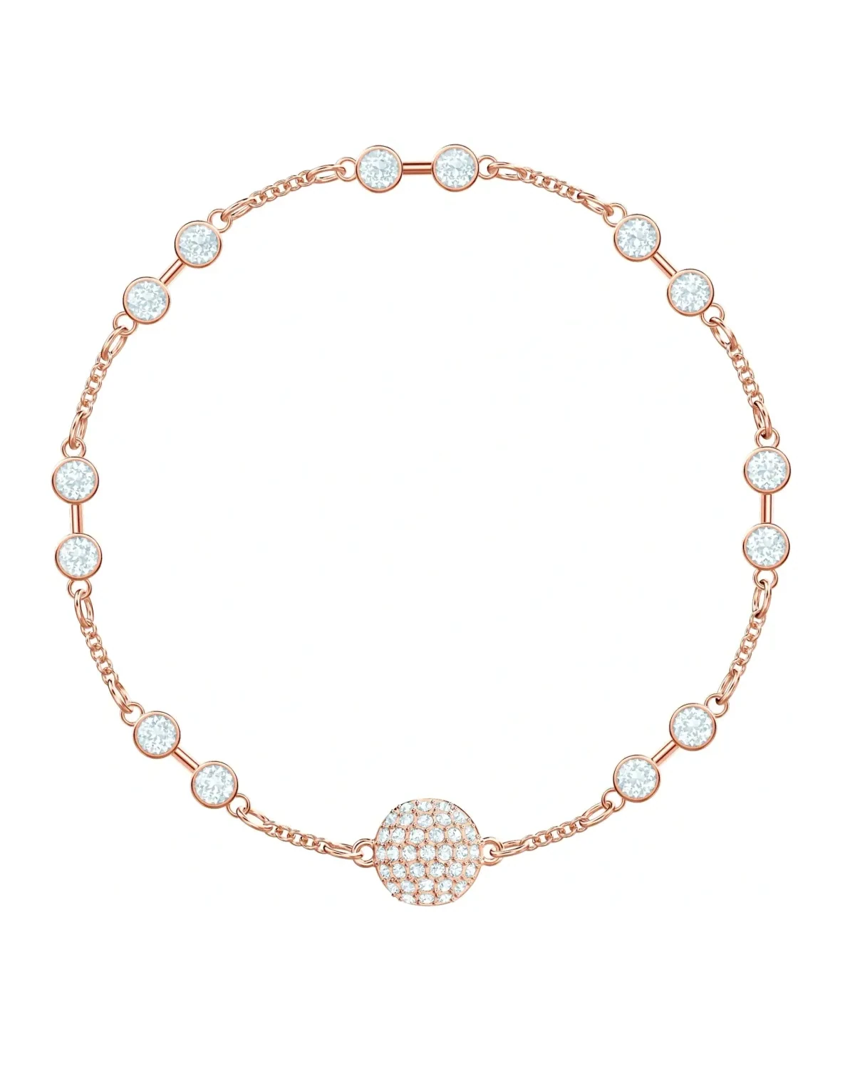 Bracelet Swarovski Remix plaqué or rose cristaux blancs femme