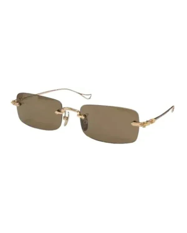 Lunettes de soleil Chrome Hearts Sinnergasm-A rectangle métal noir