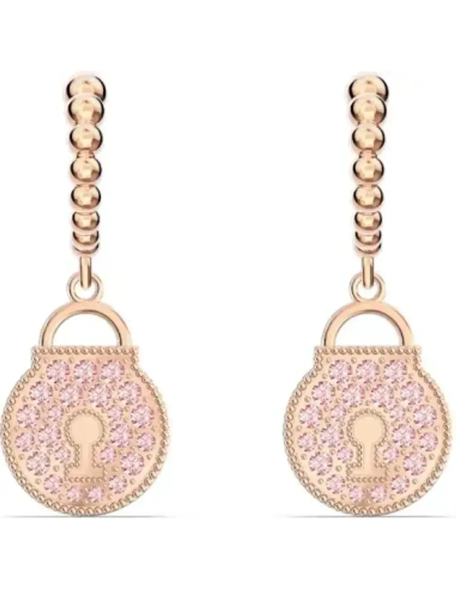 Boucles d'oreilles Togetherness Swarovski or rose